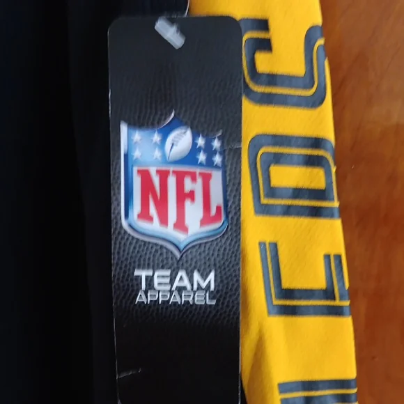 NFL Black and Yellow Athletic Shorts with Sporty Stripes - Picture 4 of 7